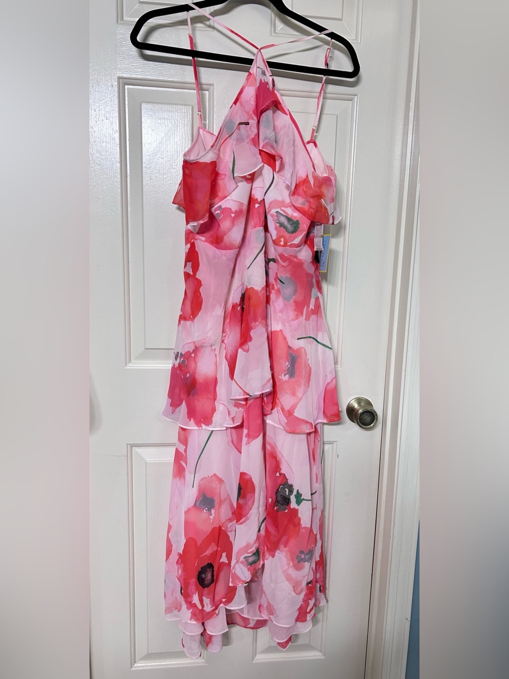 Cece Pink Floral Ruffle Sundress size 12